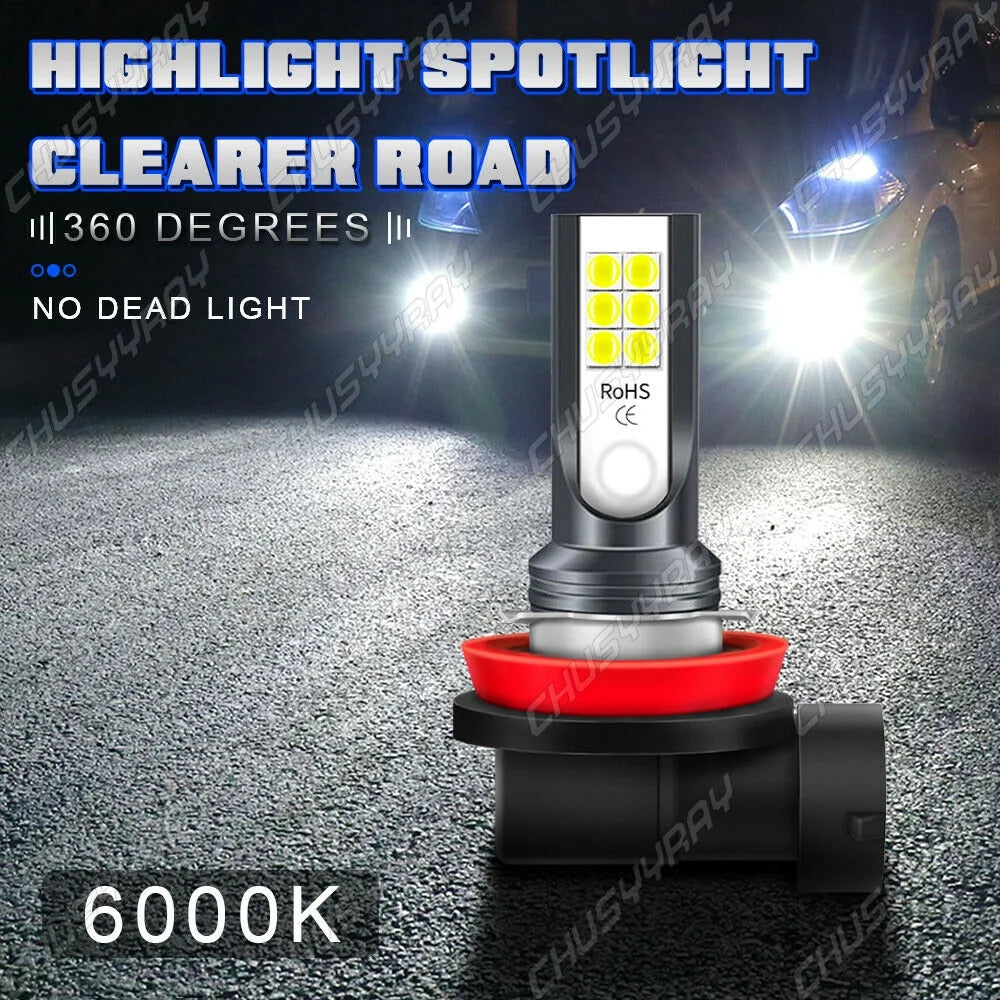 6000K LED Headlight and Fog Light Bulbs Combo J675