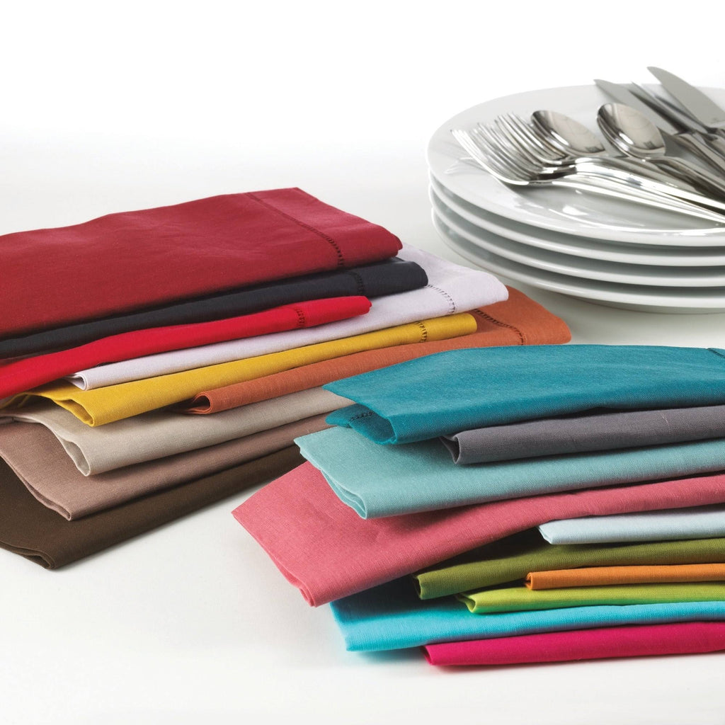 Mustard Set of 12 Square Hemstitch Cocktail Napkin R687