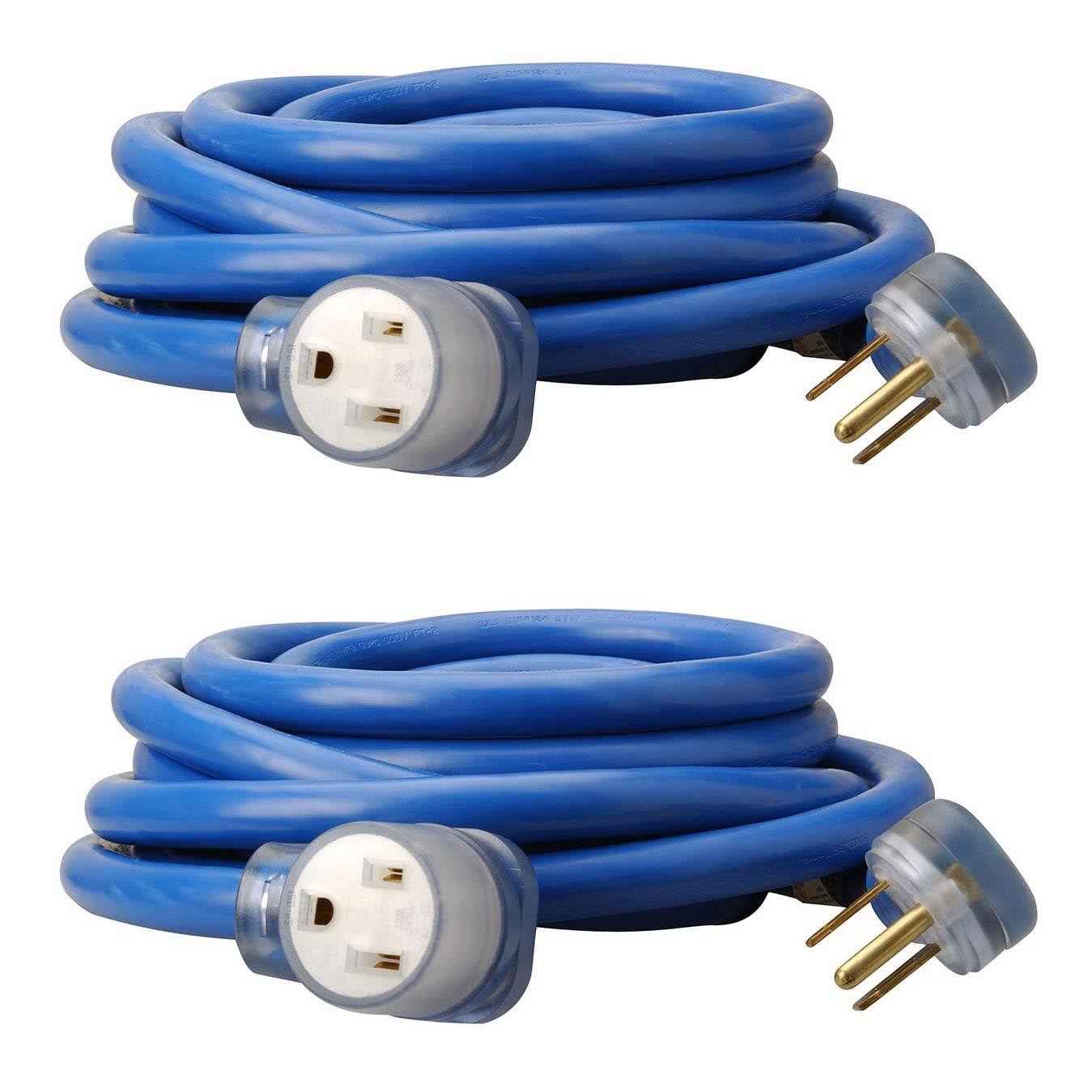 25 ft STW Weather Resistant Electrical Extension Service Cord (2 Pack) H81281