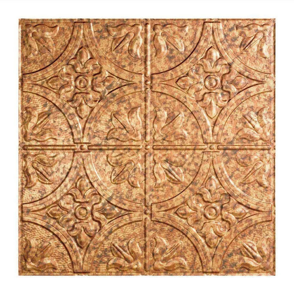 Cracked Copper Decorative Vinyl Ceiling Tile 2ft x 2ft (5 Pack) L57370