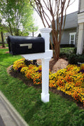 White Mailbox Post F64435