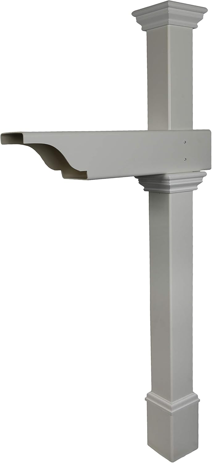 White Mailbox Post F64435