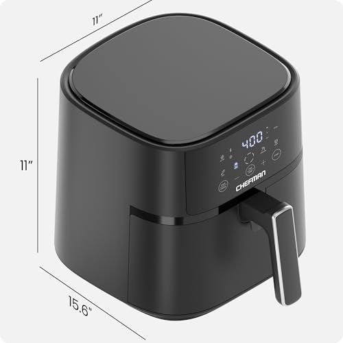 6 QT Compact Air Fryer with Touchscreen Controls and Nonstick Basket J213