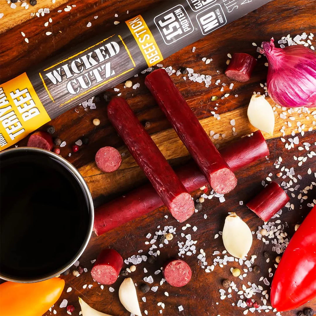 Beef Jerky Sticks, 1.5 oz, 48-Pack Q391