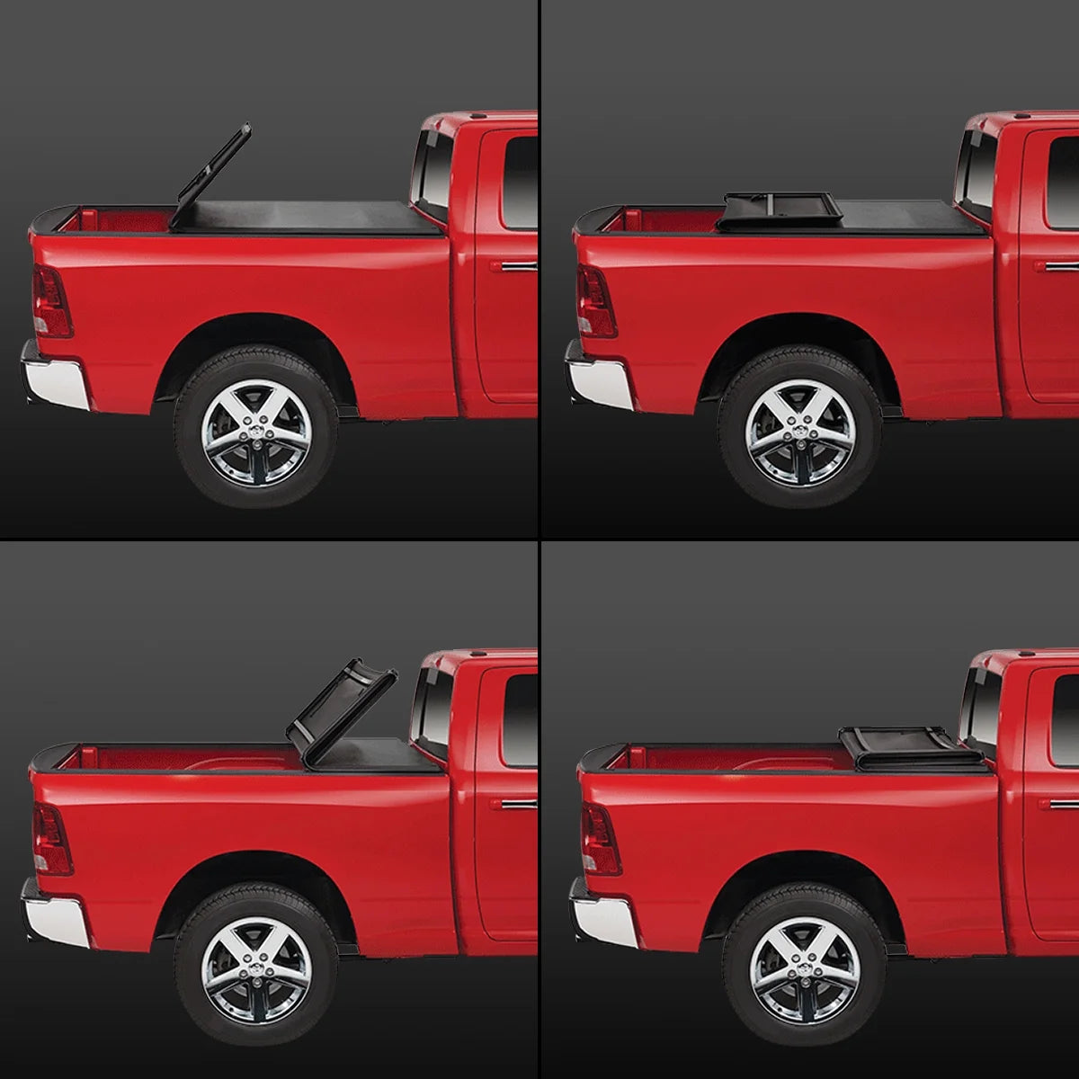 Tri-Fold Adjustable Soft Tonneau Cover Z479