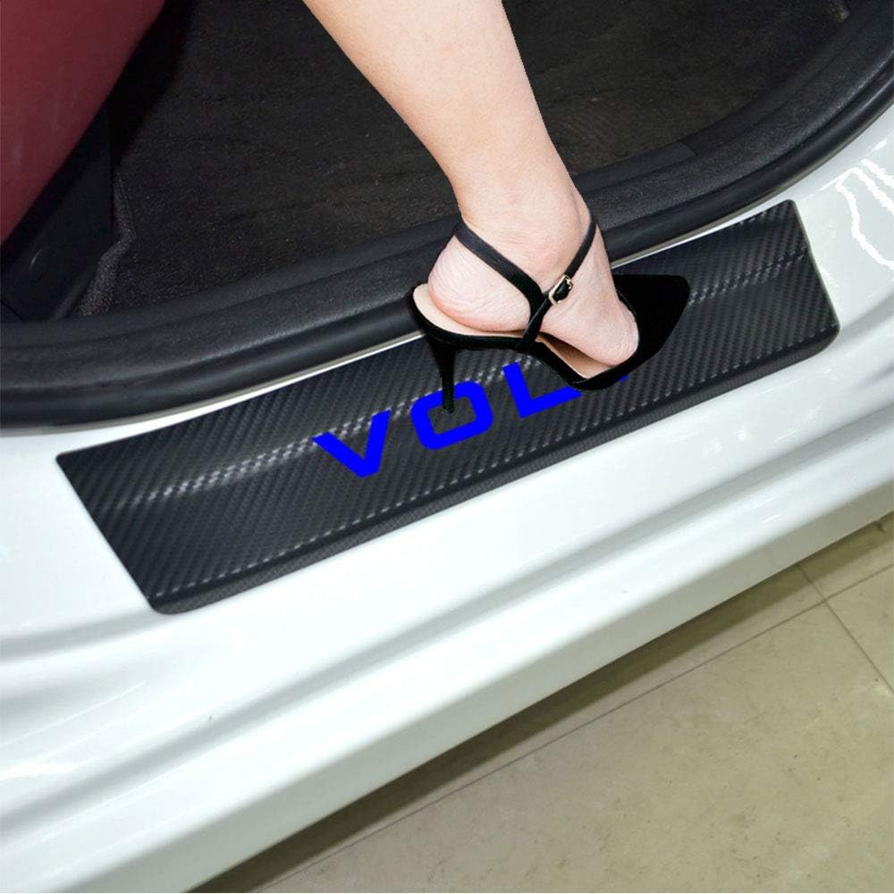 Blue 4D Carbon Fiber Car Door Sill Protector Z6119