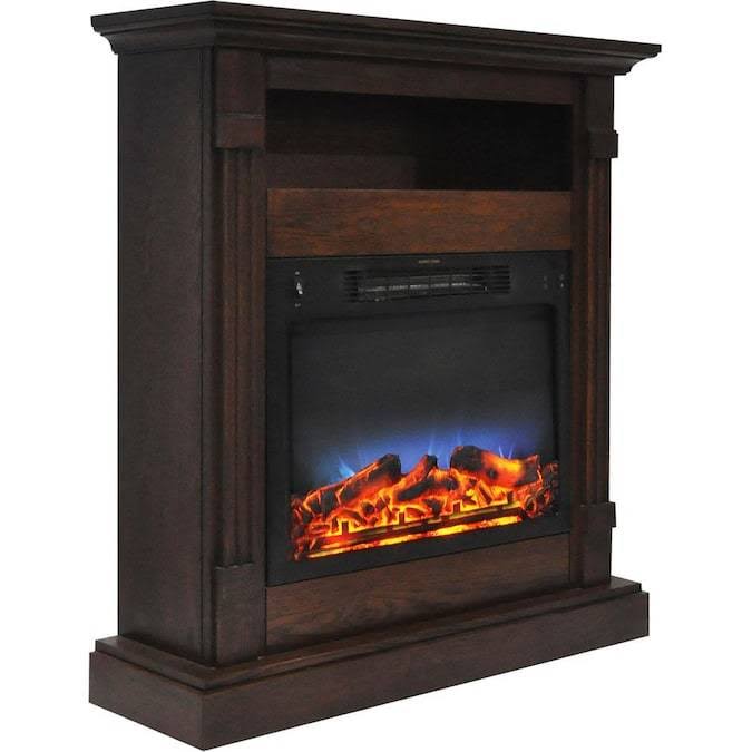 White Mantel Electric Fireplace A7344