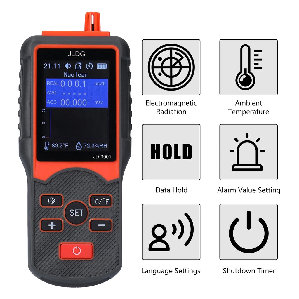 Multifunctional Geiger Counter and Electromagnetic Radiation and Humidity Measurement Device P713
