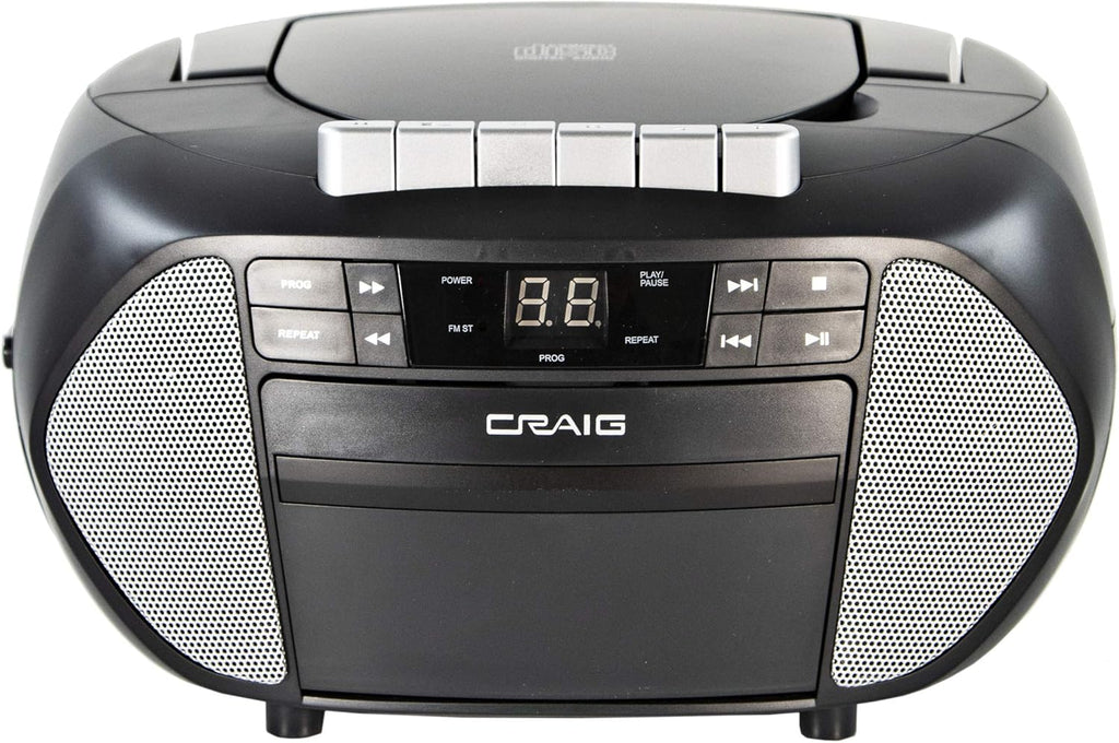 CD Boombox with AM/FM Stereo Radio and Cassette Player Recorder, Pack of 2 U535679