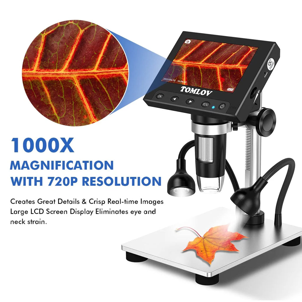 4.3" USB Digital Microscope with 10 LED Lights V163588