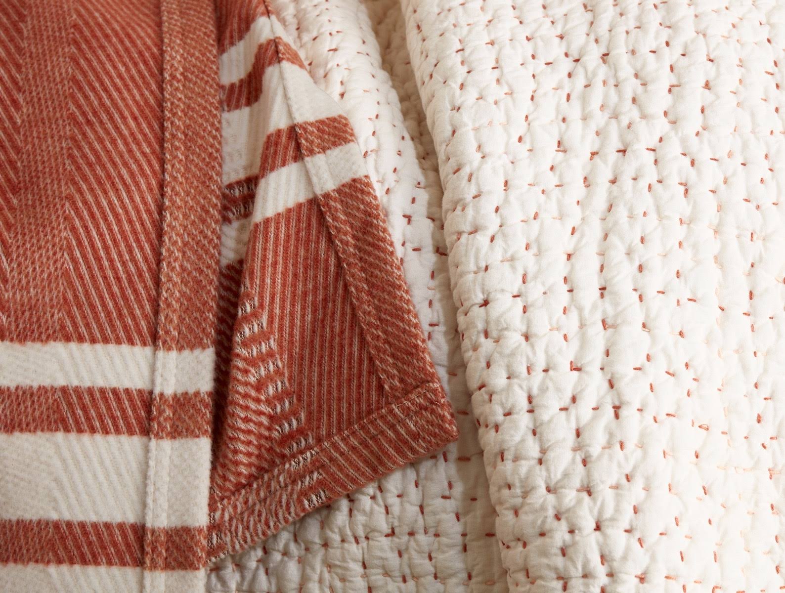 Organic Handstitched Quilt, Slate, Full/Queen Q45356