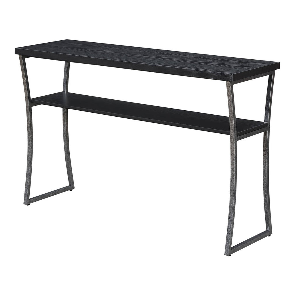 Black Woodgrain/Gray Console Table T6004