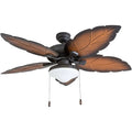 Tropical Aged Bronze Mocha Globe Ceiling Fan with 3-Speed Remote (52-inch) S939