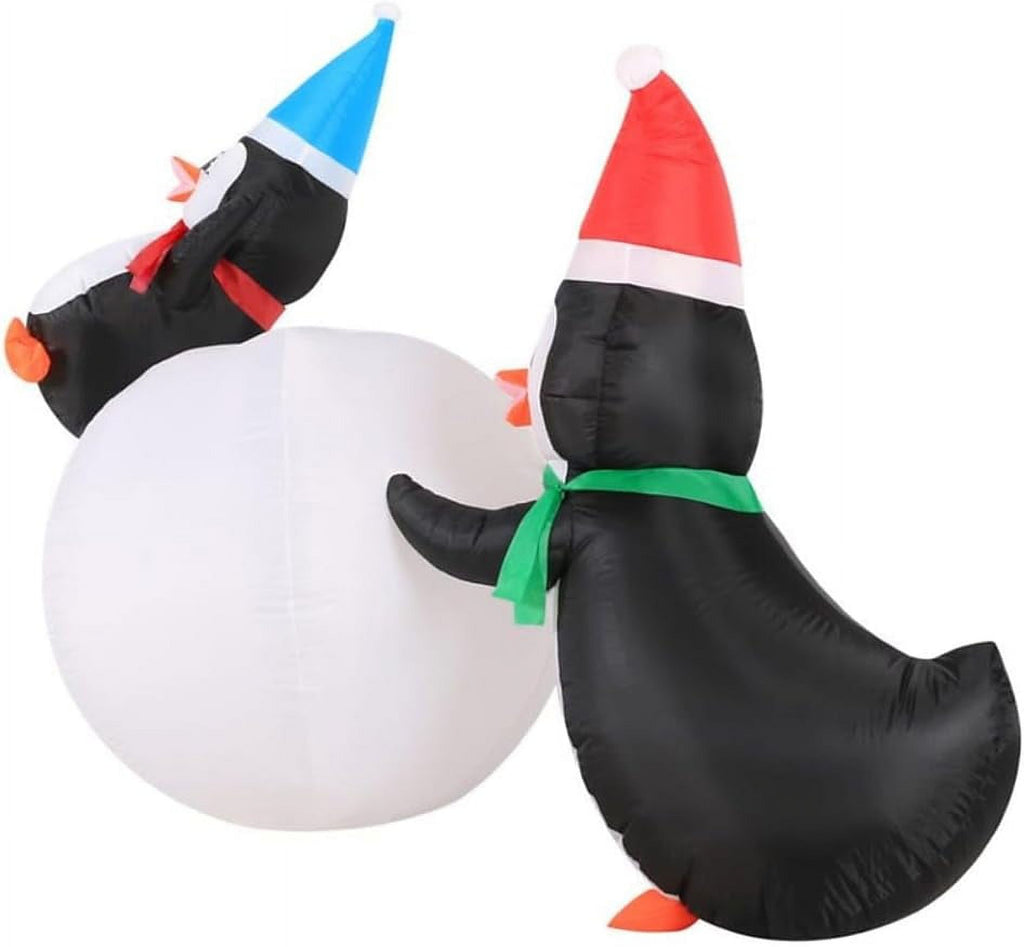 6 Foot Inflatable Penguins With Swirling Lights P6887
