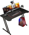 47 Ergonomic Z Shape Computer Desk with Carbon Fiber Surface N171974
