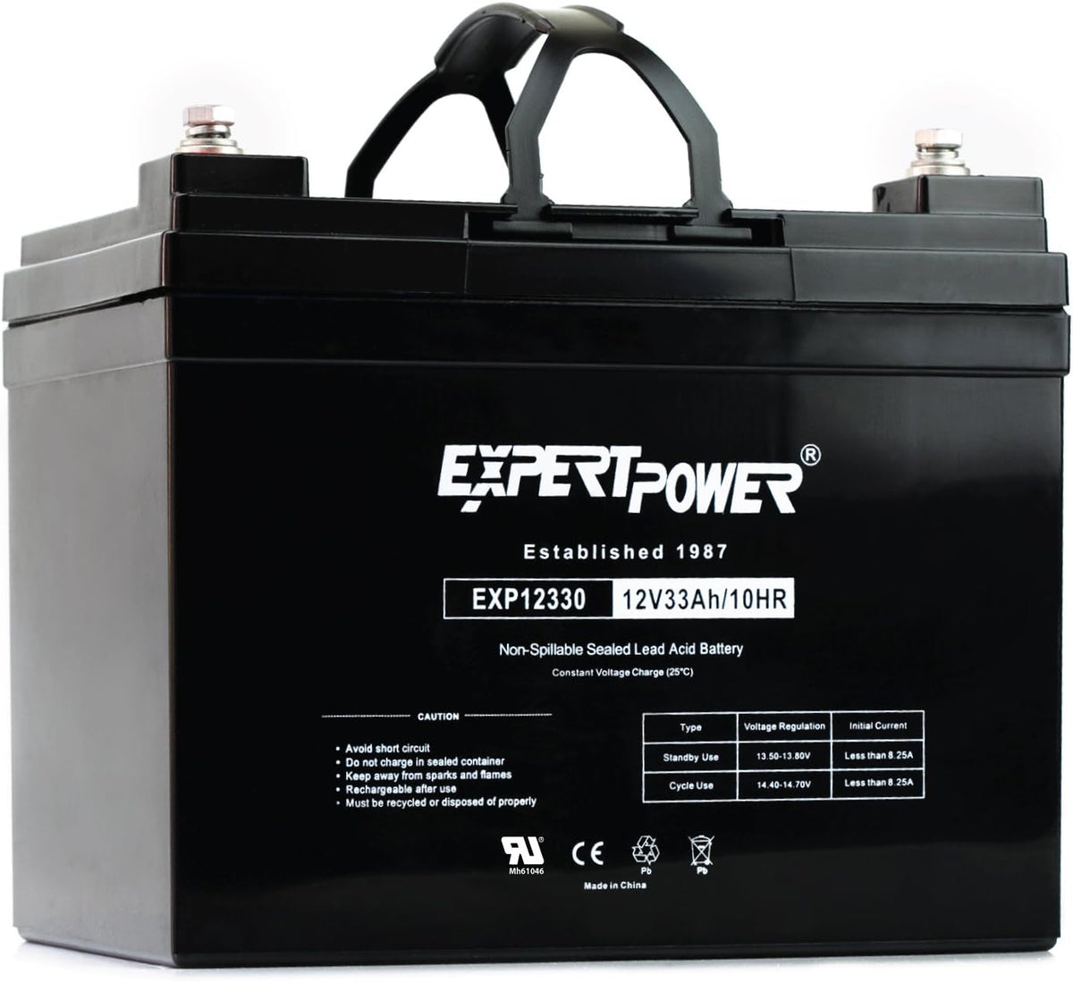 12v 33ah Rechargeable Deep Cycle Battery Pack of 2 N78483