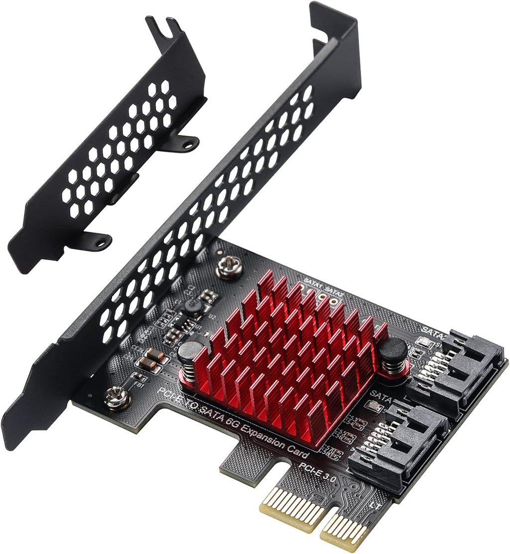 8 Port PCIe SATA 3.0 Card with 8 SATA Cables and Low Profile Bracket D79643