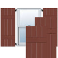 2-Pack 15-in W x 48-in H Country Redwood Board and Batten Wood Western Red Cedar Exterior Shutters E983