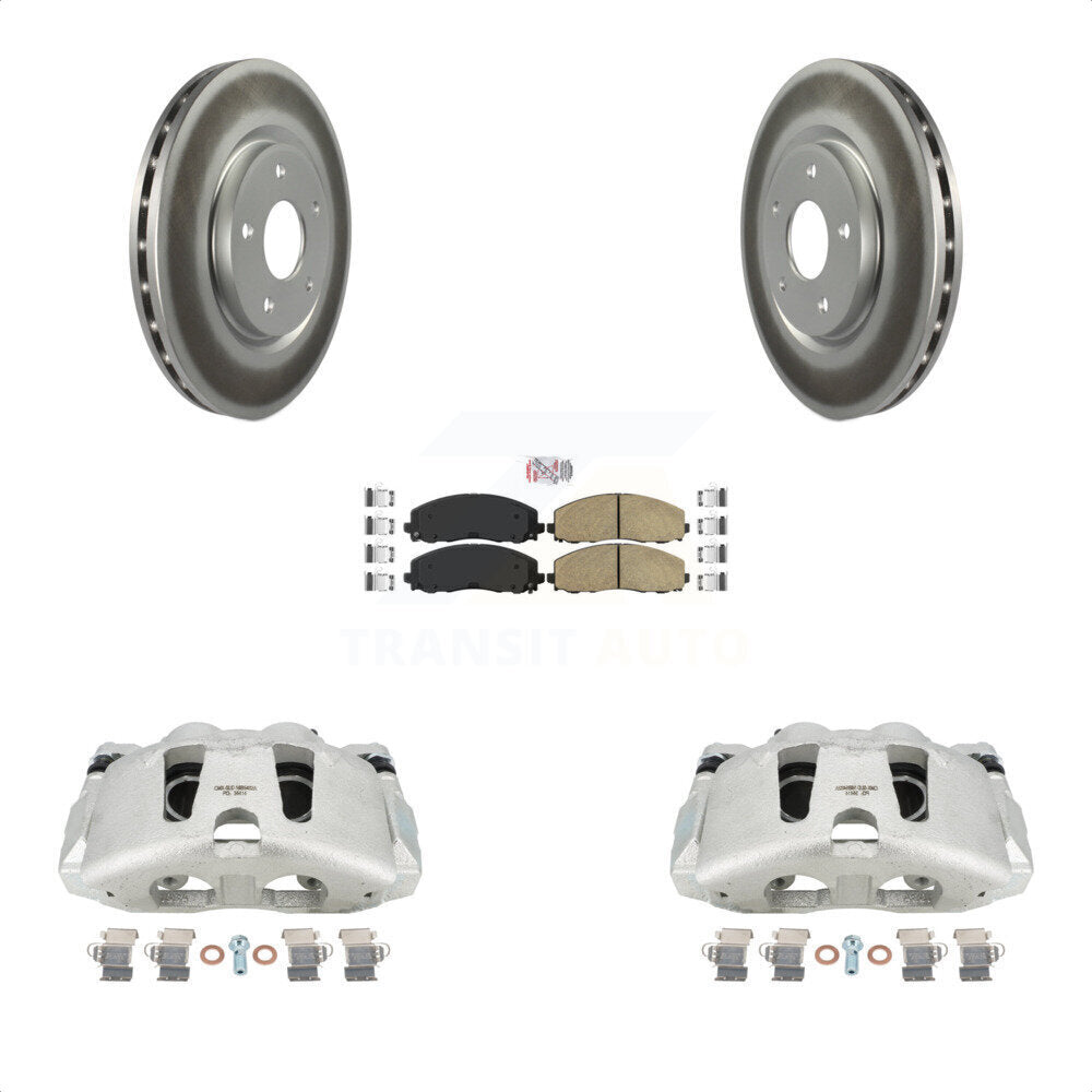 Front Disc Brake Caliper Coated Rotors And Ceramic Pads Kit J998594