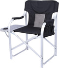 Blue Camping Folding Chair with Side Table and Cup Holder N25596