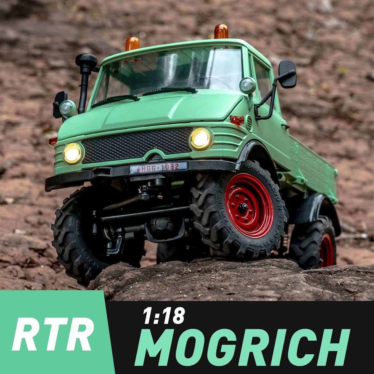 1/18 RC Crawler RTR 3-Ch 2.4GHz 4WD RC Car with LED Lights U705367