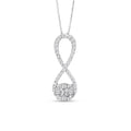14K White Gold Composite Diamond Infinity Pendant R62364