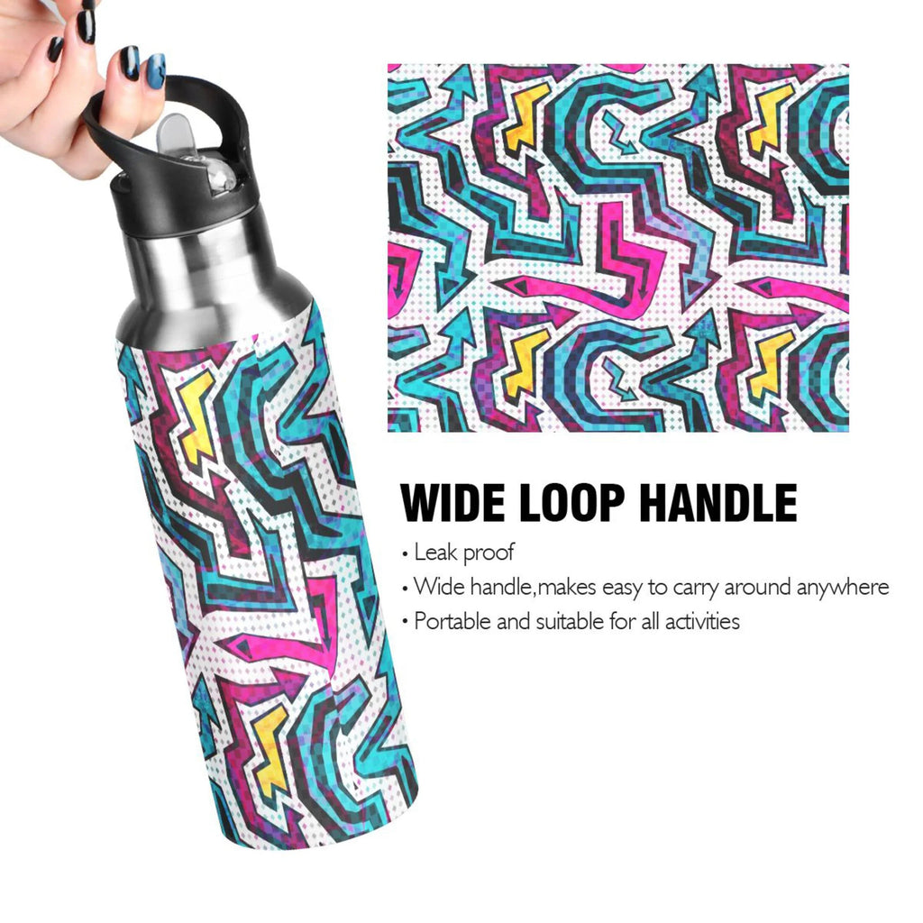 Stainless Steel Insulated Water Bottle with Straw Lid J454896
