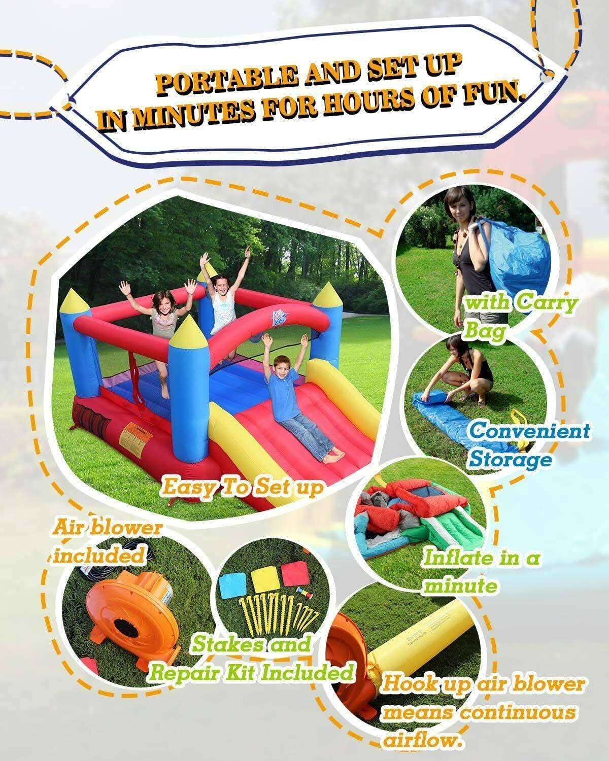 Inflatable Bounce House with Slide Y4749