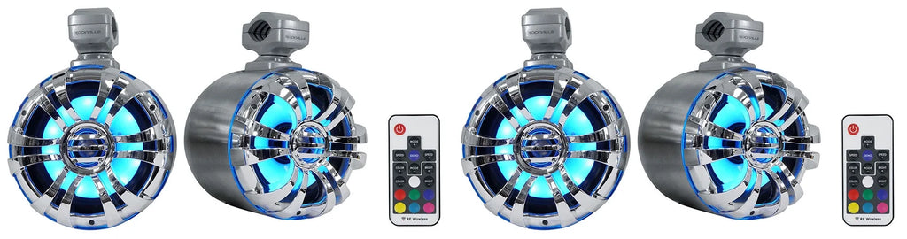 6.5" 300w Metal Marine Wakeboard LED Tower Speakers O579232