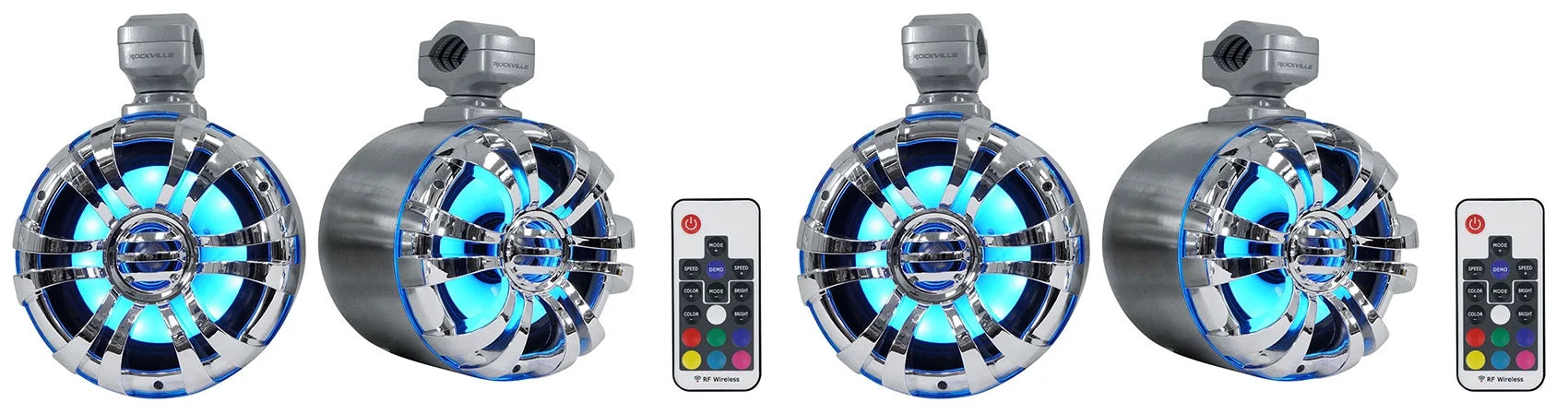 6.5" 300w Metal Marine Wakeboard LED Tower Speakers O579232