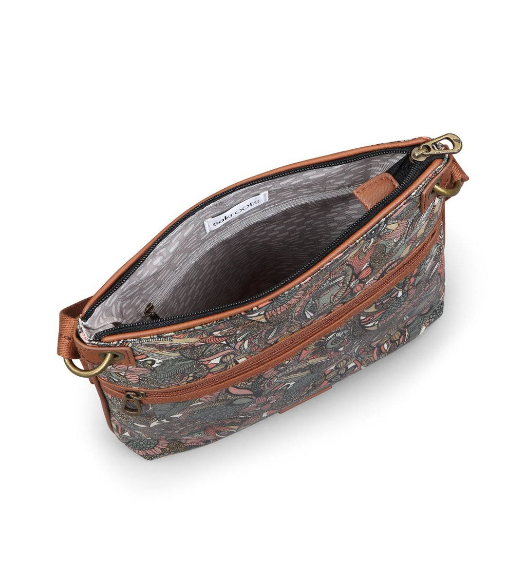 Charcoal Canvas Flat Crossbody Bag M782996