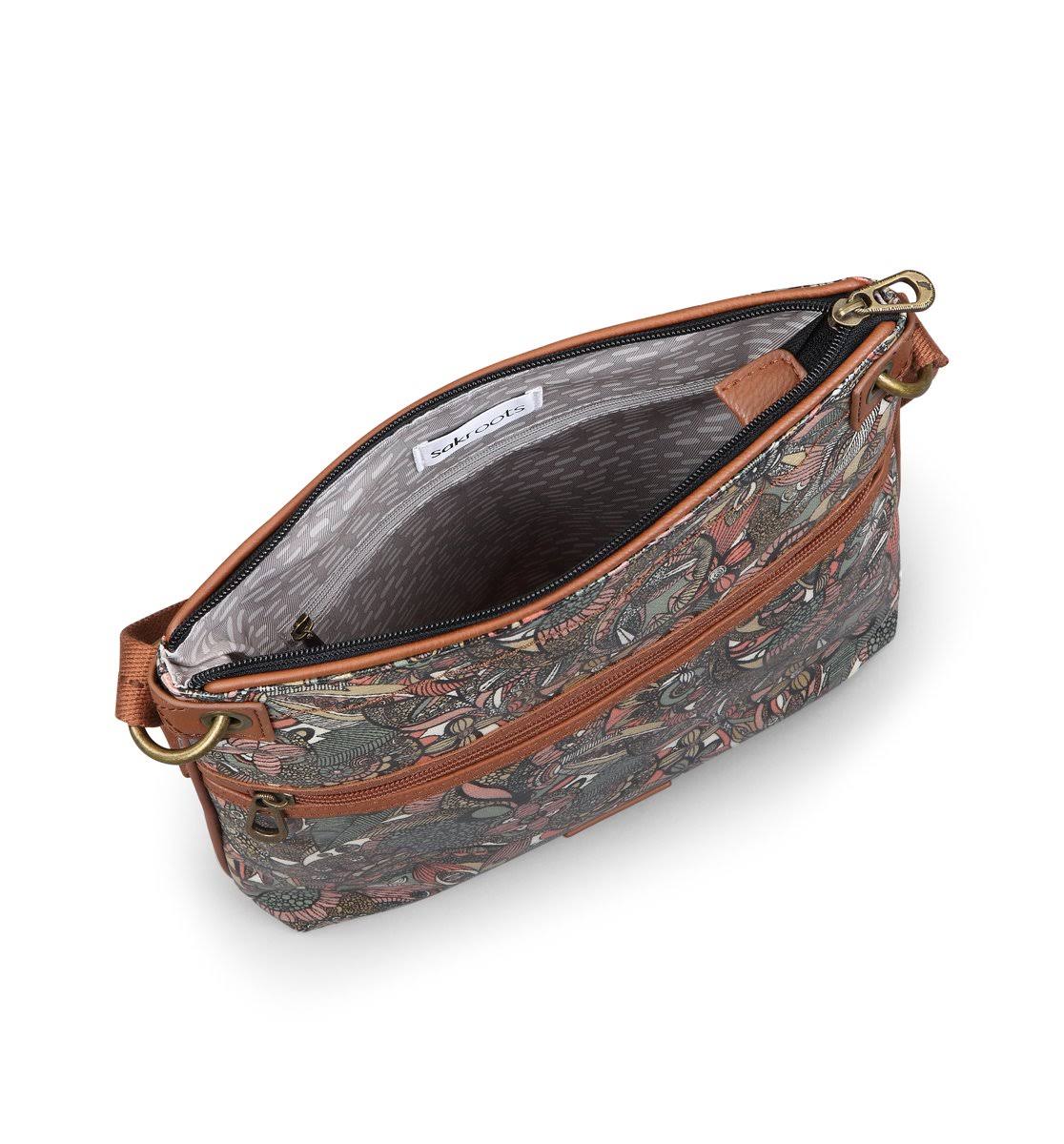 Charcoal Canvas Flat Crossbody Bag M782996