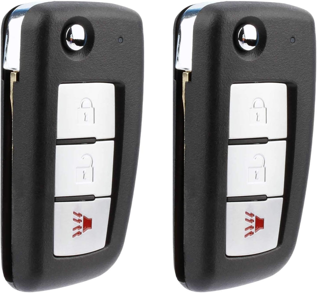 2x Keyless Entry Remote Car Key Fob Flip 3btn Pack of 2 A1791
