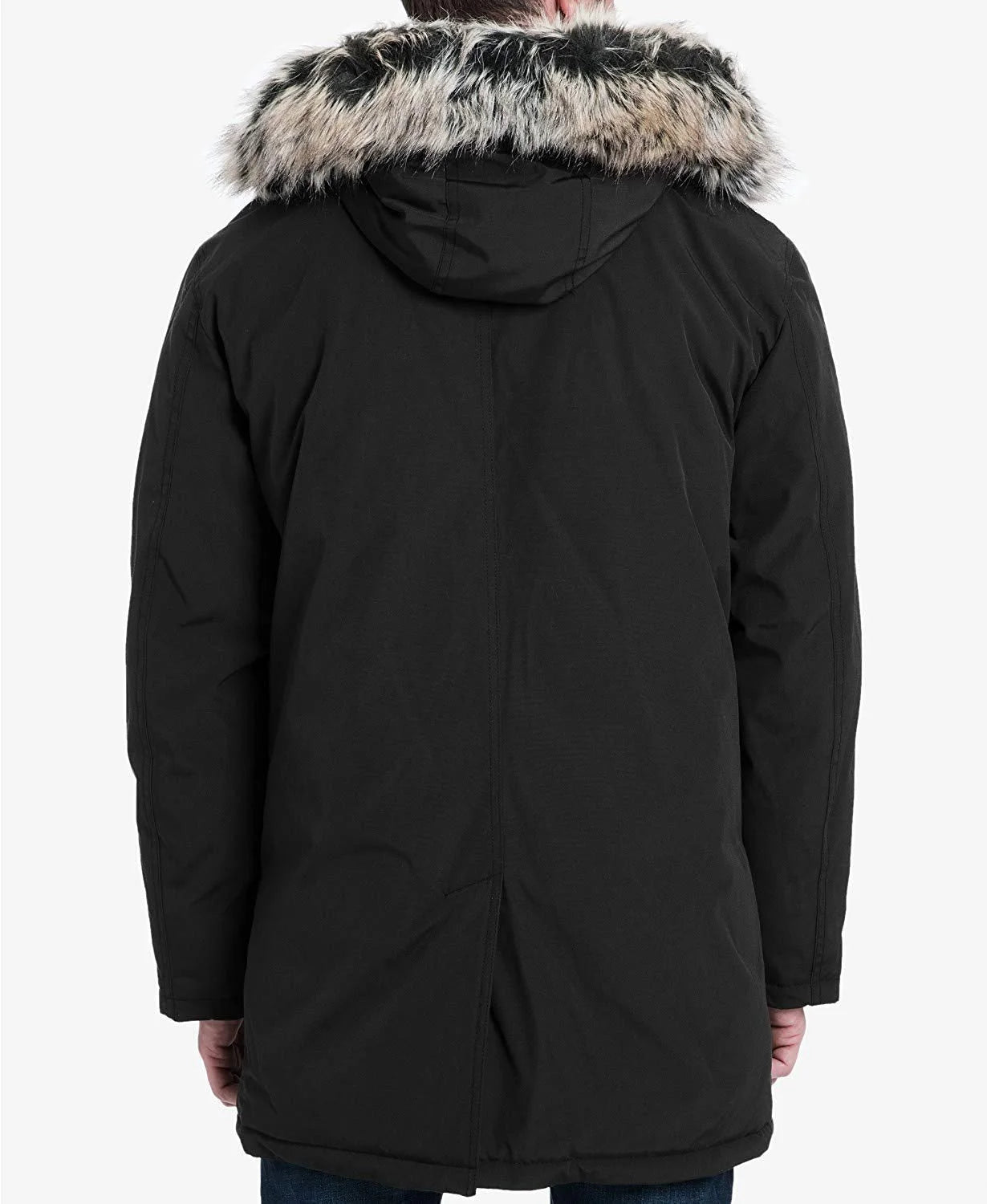Black Heavyweight Hooded Snorkel Parka Coat N712870
