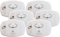 Carbon Monoxide Detector, Battery Operated, 6-Pack, White W29072