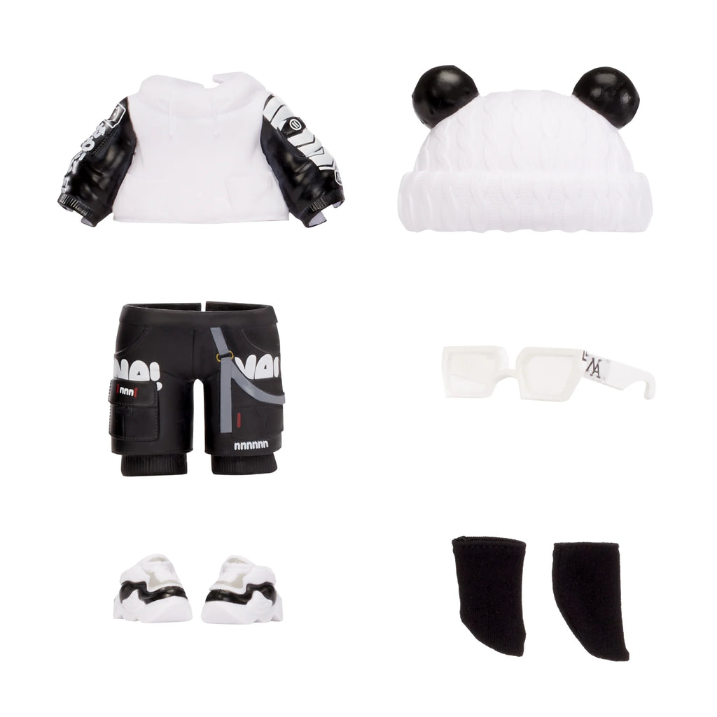 Fuzzy Surprise Series 1 Peter Panda 7" Fashion Doll with Beanie, Glasses, Outfit, Shoes K931716