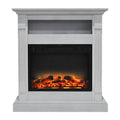White Mantel Electric Fireplace A7344