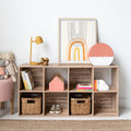 Natural Brown 6 Cube Storage Organizer D6089