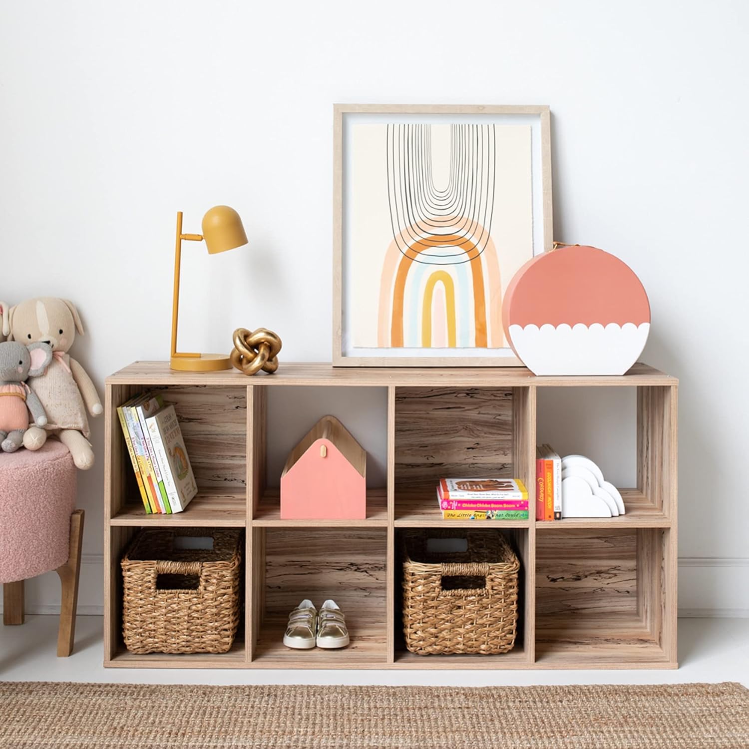 Natural Brown 6 Cube Storage Organizer D6089
