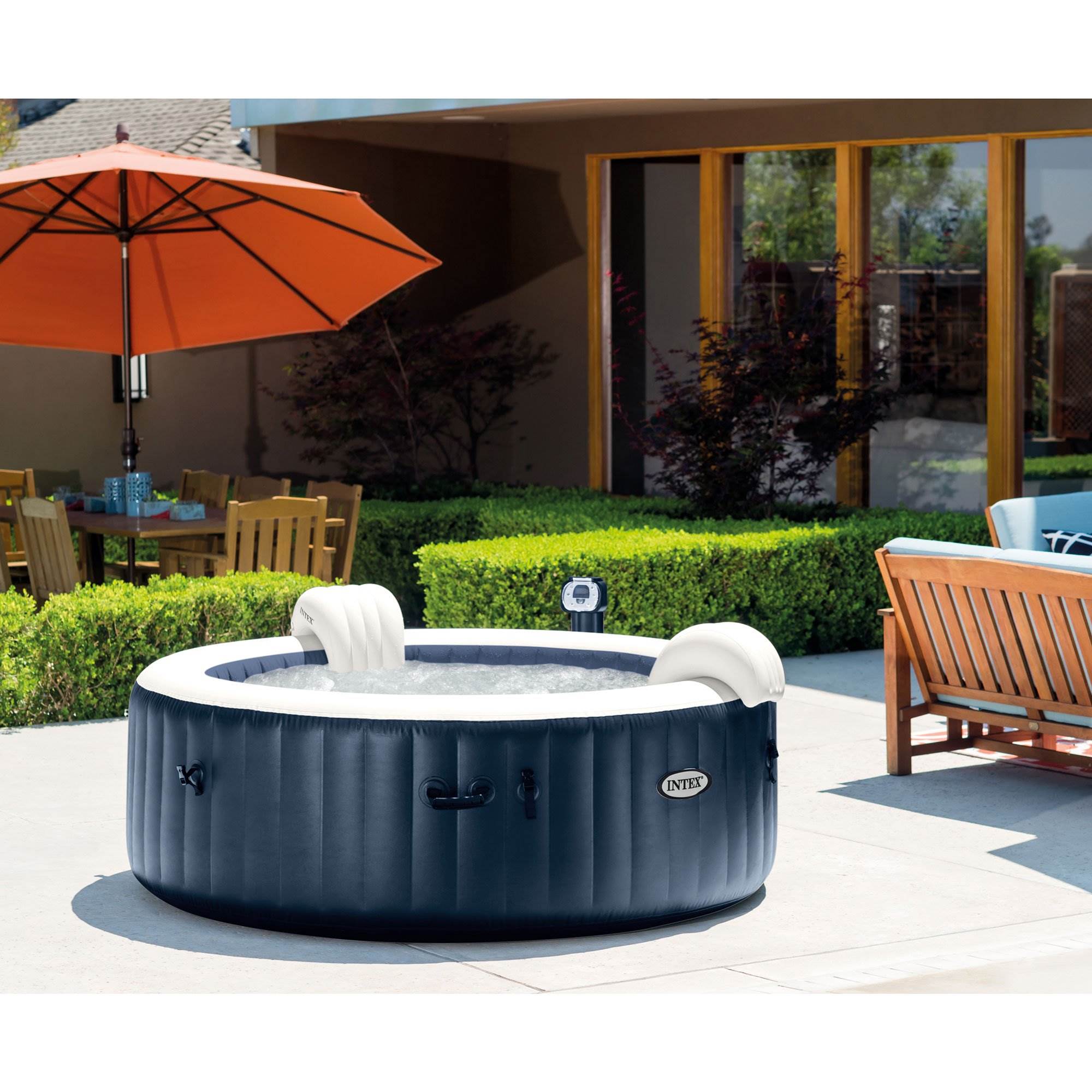 4 Person Inflatable Hot Tub with LED Light S969599
