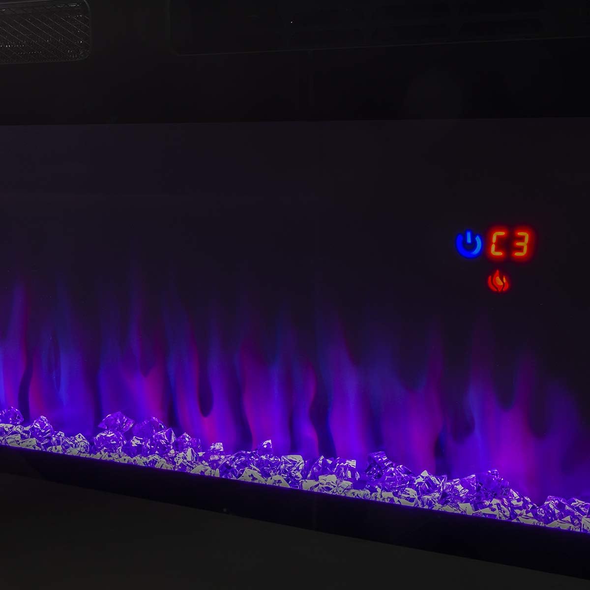 1500W Recessed Electric Fireplace Heater with Remote Control P434810