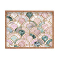 Rose Gold Marble Inlays Extra Large Rectangle Bamboo Tray L755449