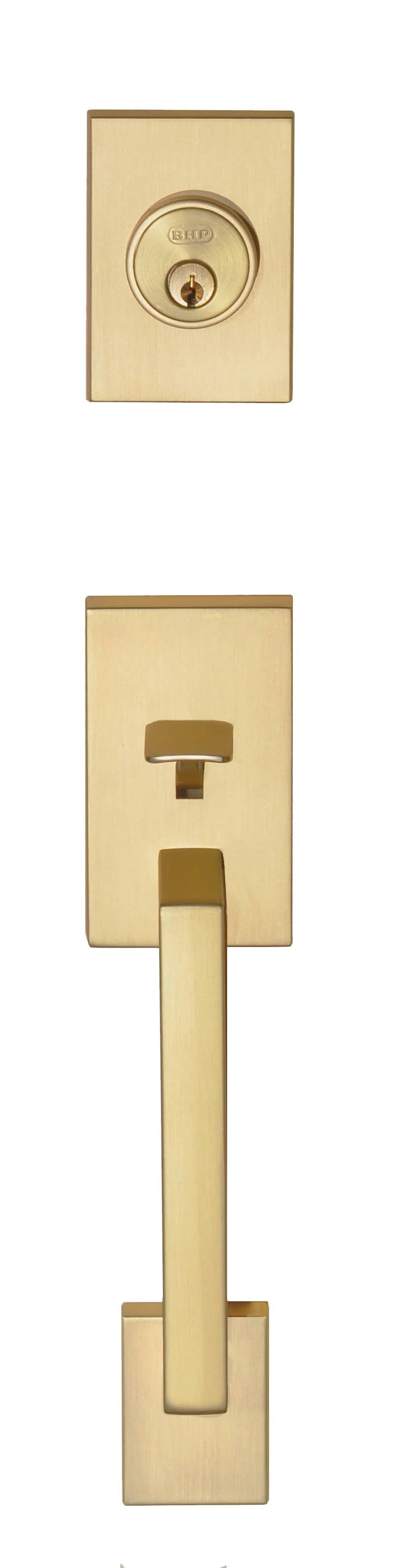 Satin Brass Handleset M687
