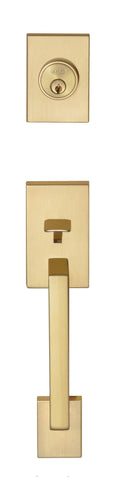 Satin Brass Handleset M687