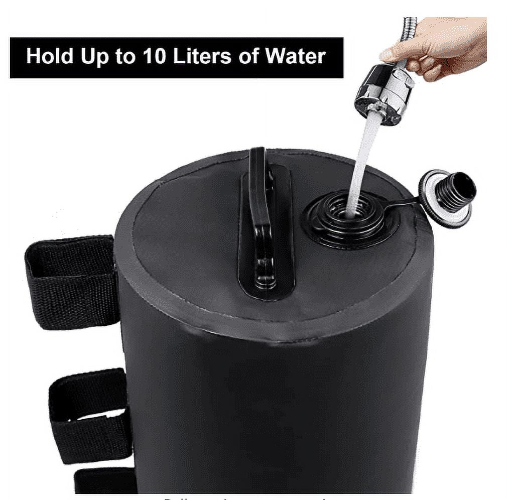 Black PVC Canopy Water Weight Bags 4 Pack S585633