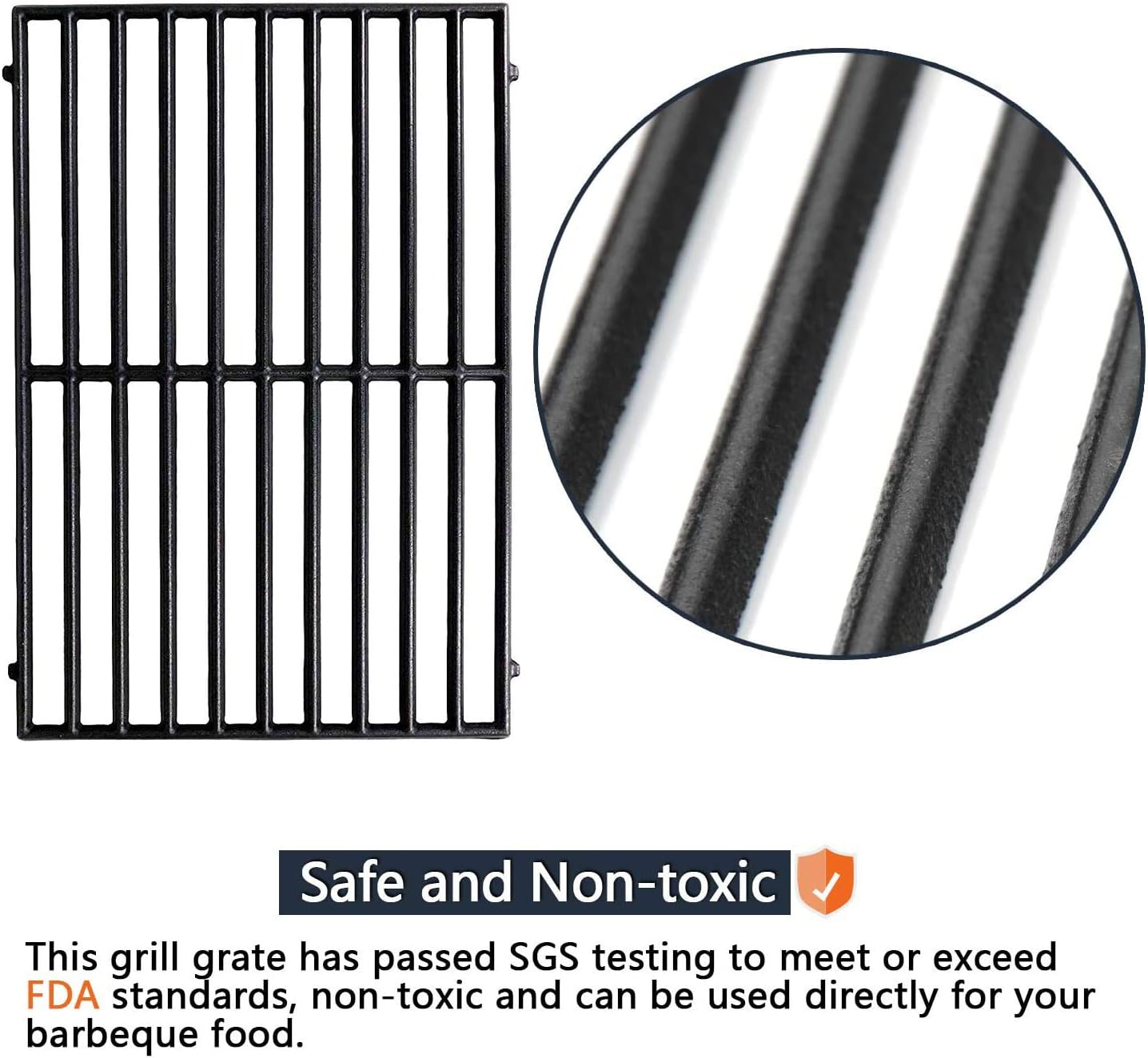 Cast Iron Cooking Grids for Gas Grills, Set of 2 O782