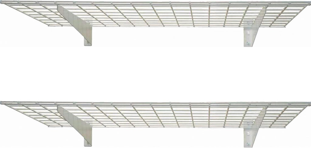 White Garage Wall Shelf Storage (Pack of 2) R90578