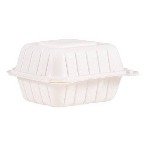 32 oz Clear Plastic Hinged-Lid Deli Containers X1602