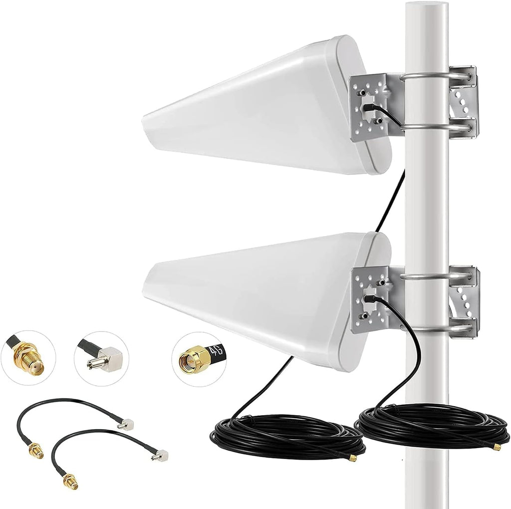 11dBi Dual MIMO Wideband Directional Yagi Panel 3G 4G Long Range Cellular SMA/TS9 Connector Antenna with 10 Meter Cable H765777