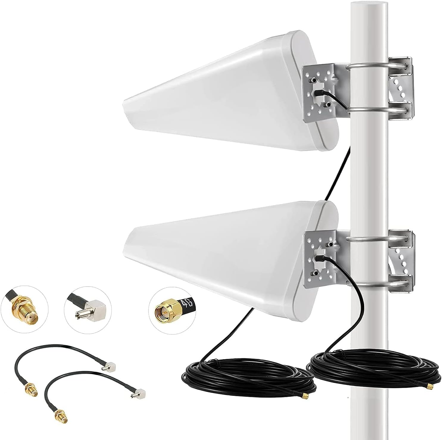 11dBi Dual MIMO Wideband Directional Yagi Panel 3G 4G Long Range Cellular SMA/TS9 Connector Antenna with 10 Meter Cable H765777